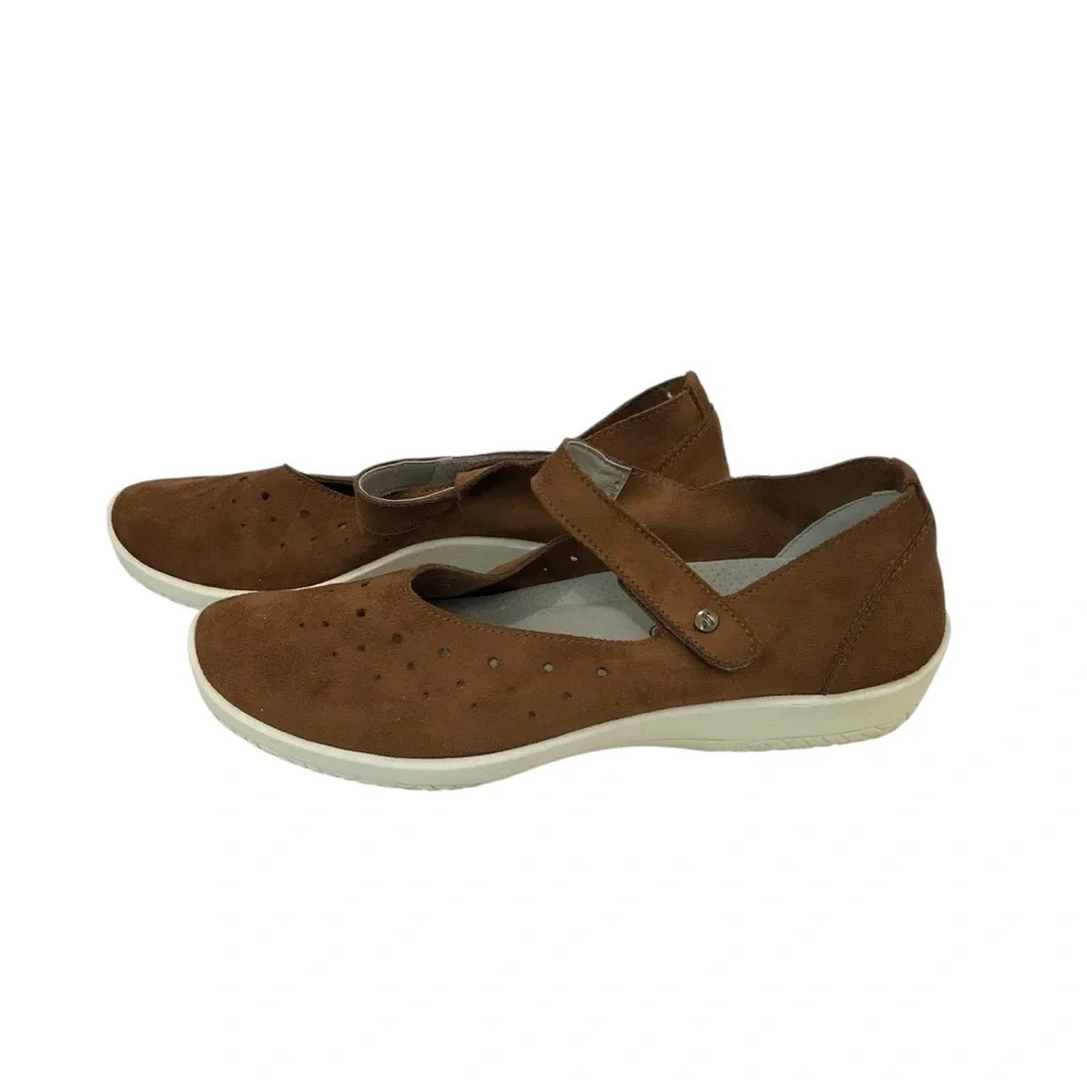 Arcopedico Sisley Gal Brown Suede Mary Jane Flats Size 8 EU 39